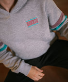 Oversized Unisex Hoodie | Stripes | Grau Meliert
