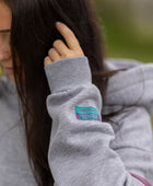 Oversized Unisex Hoodie | Stripes | Grau Meliert