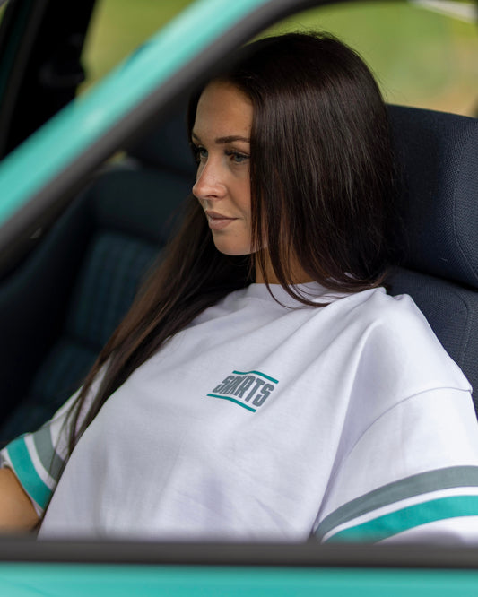 Oversized T-Shirt | Stripes | White
