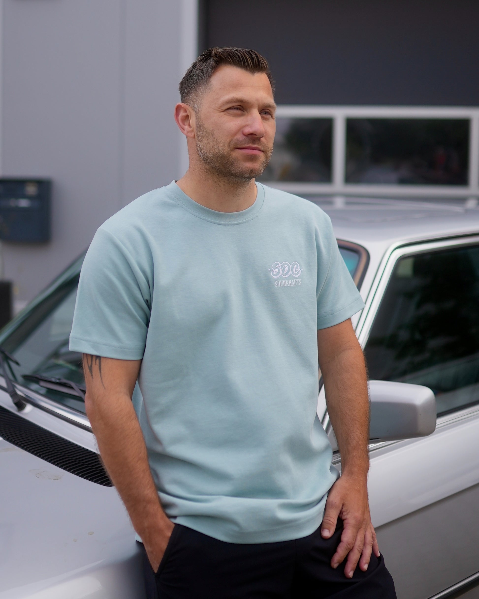 T-Shirt | Sunday Drivers | Blau