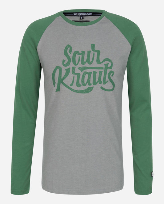 Longsleeve Jim | Grau Grün