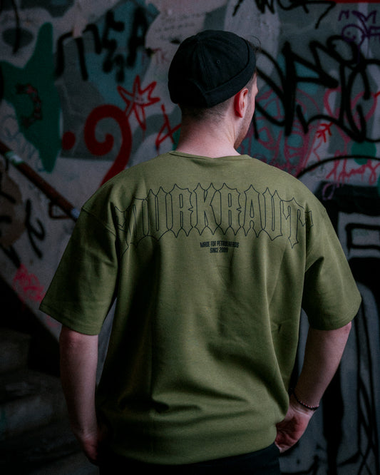 Oversized | T-Shirt |  Spikes | Olive