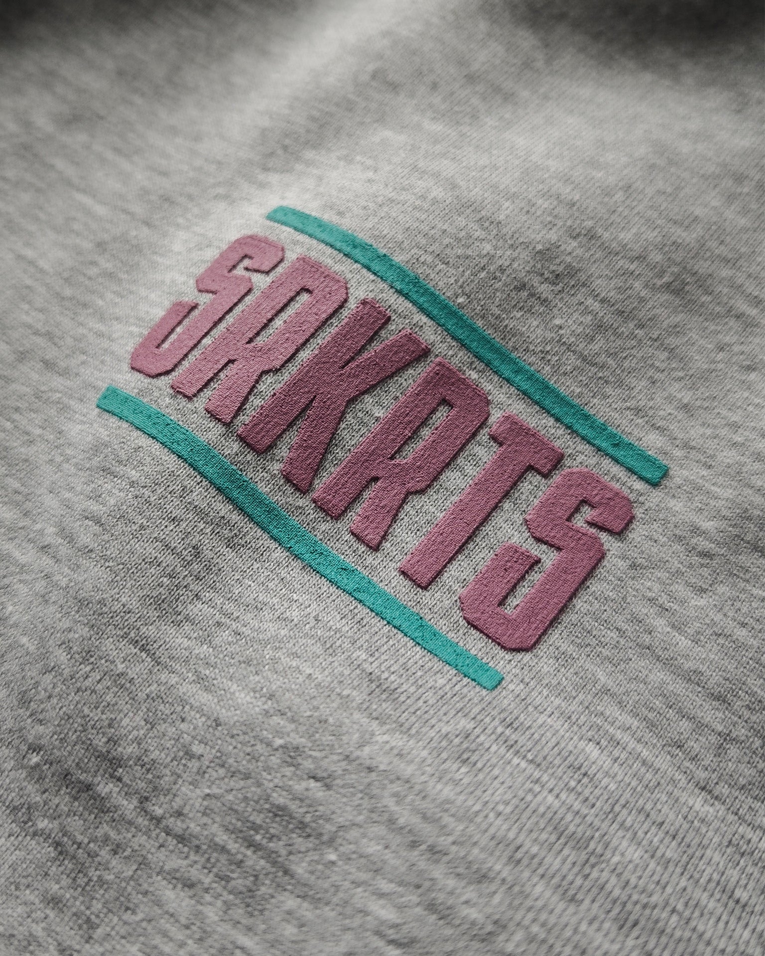 Oversized Unisex Hoodie | Stripes | Grau Meliert