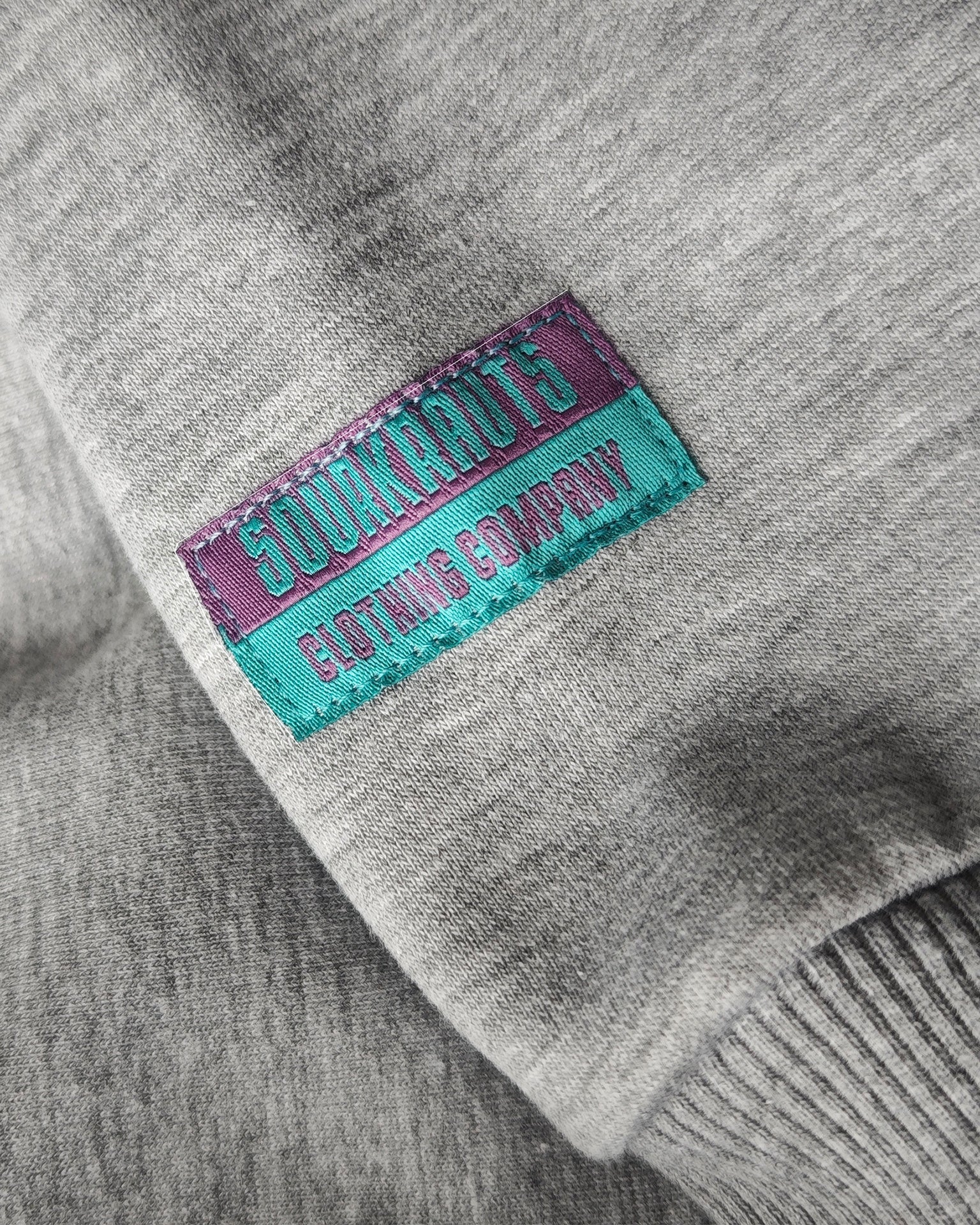 Oversized Unisex Hoodie | Stripes | Grau Meliert