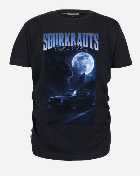 T-Shirt | Outlaw Rabbit | Schwarz