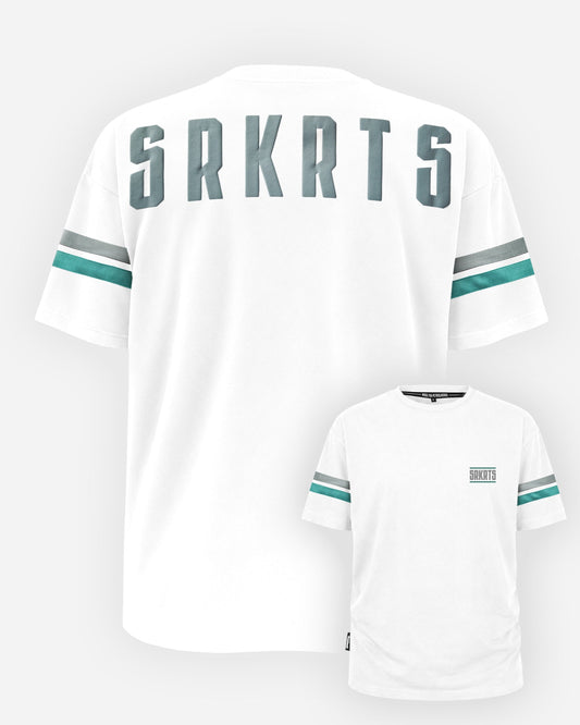 Oversized T-Shirt | Stripes | White