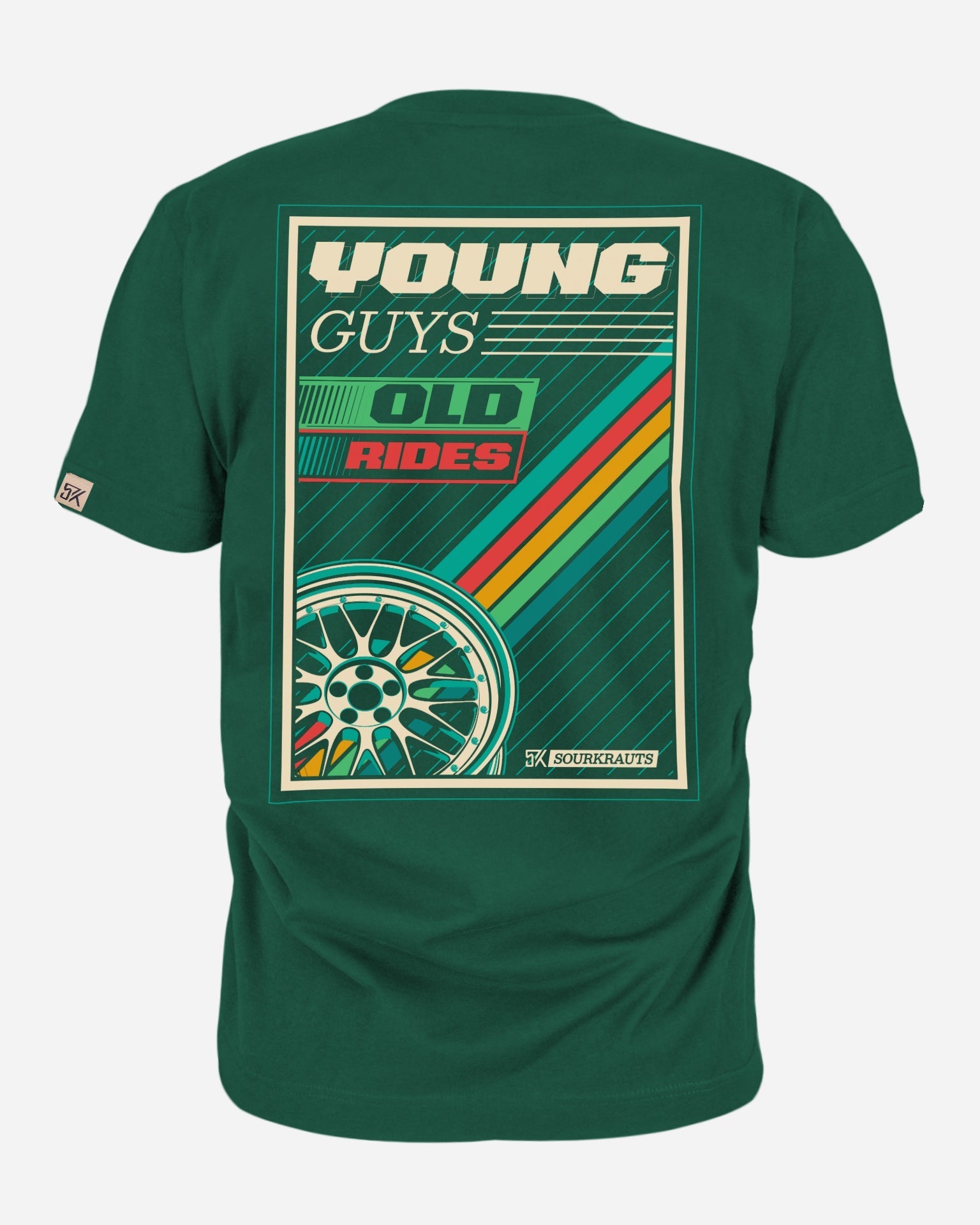 T-Shirt | Young Guys Old Rides  Grün